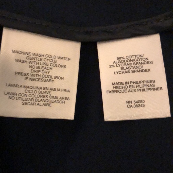 Jones New York Signature Pants Navy Blue Stretch Size 14 Womens - Picture 5 of 5